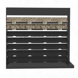 adjustable display stand for showroom vertical ceramic tile rack modern luxurious wall shelf store metal marble display rack tlf002-15