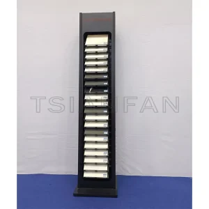 Quartz stone sample floor display stand exhibition hall design ideas