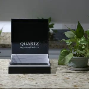 black flip sample box for custom quartz stone marble display-pb2008
