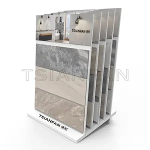 Inventory stone display board rack showroom interior design