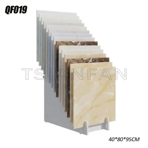Custom design stone sample display stand waterfall display stand-QF019​