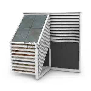 drawer waterfall stock displays flooring display systems st-43 stone display