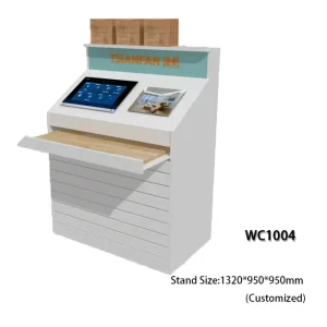 Timber wood plank flooring tile displays storage cabinet rack Factory-wc1004