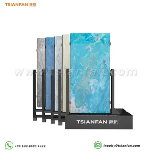 ceramic tiles display rack floor push pull display stand-CT602