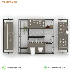 Faucet sample display wall bathroom supplies layout design-VM005