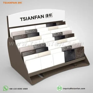Terrazzo sample showroom display quartz stone tiles display rack