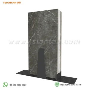 sliding porcelain tile slab display rack , showroom stone slab display-ct606