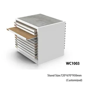 Laminated Solid wood flooring tile displays storage cabinet supplier-wc1003