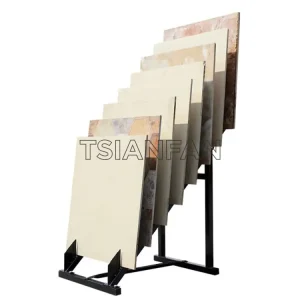 new ceramic tile 600 800 line sample display rack stone wood display floor display rack promotion st-89 stone display