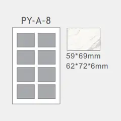 acrylic plastic mosaic/ceramic sample binder tray py-c-8
