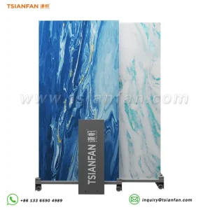 modern ceramic tile display rack sliding showroom display stand-CT605