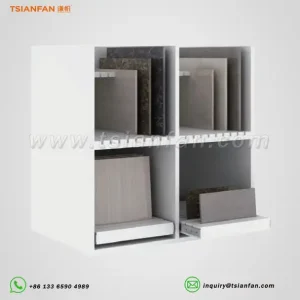 wooden four-grid drawer style ceramic tile stand-cc2061
