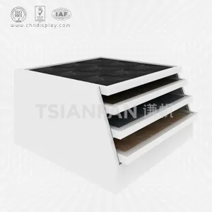 white ceramic tile sliding display stand-cc2091