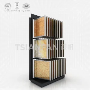 three-tier ceramic tile simple display rack,book displays-cf2024