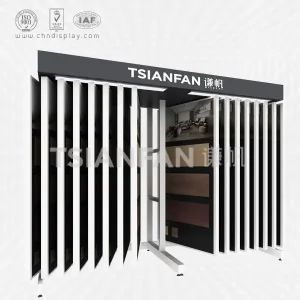 hot sale ceramic tile double row large scale printable logo page display rack cf2045