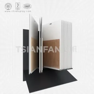 hot manufacture tile type landing large 90° simple flip display rack cf2046
