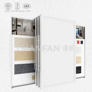 hot selling tile multiple pages bidirectional push pull display rack-ct2130