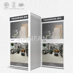 hot sale tile single row 10 pages push pull display rack-ct2131