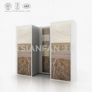 two columns ceramic tile showroom display shelf-ct2144