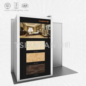 hot selling tiles large landing single row of 10 or so sliding push-pull display rack ct2161
