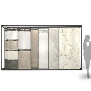 showroom vertical ceramic tile sliding display rack-ct613