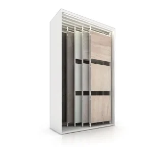 multi-format sliding ceramic tile display display rack
