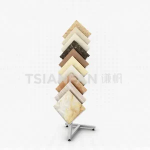 metal single-sided ceramic tile display stand with logo-e2006
