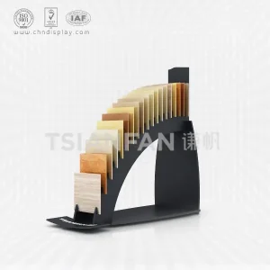 simple semi-circular ceramic tile display rack-e2014