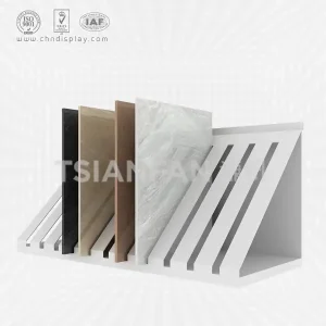simple hand panel slot ceramic tile stone display-e2078