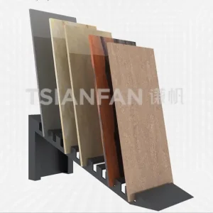 high quality tile floor small iron high-end black insert reclining 12 hole simple display rack e2125