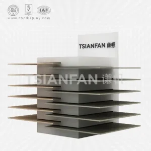 simple hand panel slot ceramic tile stone display stand-e2134