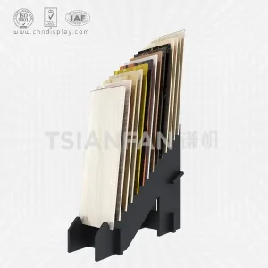 hot sale tile landing small high-end black plug-in type simple display rack e2135