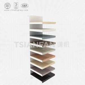 simple hand panel slot ceramic tile display rack-e2162