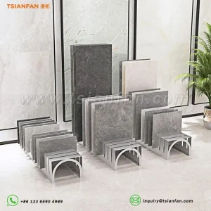 Rock slab samples new floor display board showroom layout