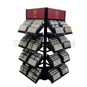 Metal rotating ceramic tile board multilayer display frame-ML005