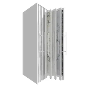exhibition custom size metal push-pull ceramic tile display stand online ct046