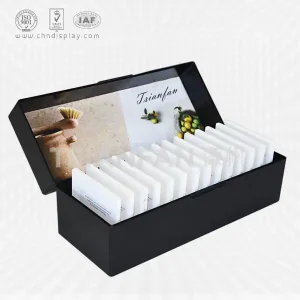 artificial stone sample display box,clamshell box-pb2022