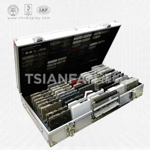custom granite sample color card aluminum suitcase,manufacturers wholesale-px2017