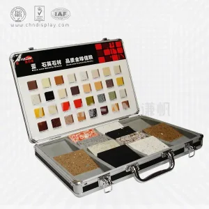 quartz stone sample color card aluminum suitcase Latch On The Flap-px2031