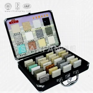 canadian quartz stone sample color card aluminum suitcase-px2041