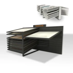 Reclining tile display rack for stone / ceramic / mosaic / wood floor tile