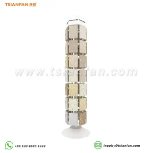 marble granite damples rotating display stand,column shape-sg2010