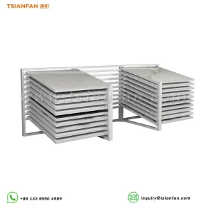 double row of granite reclining display rack,stone stores-sg2015