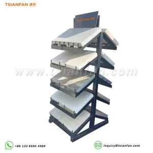 marble floor display shelf samples