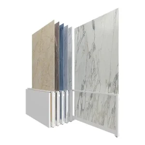 vertical plate push-pull ceramic tile display stand for shop ct602