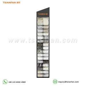 Contemporary artificial quartz stone display stand boutique floor tower-SRL005