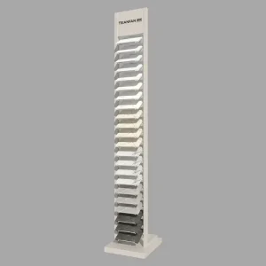 simple quartz stone and porcelain tile sample tower stand-srl018