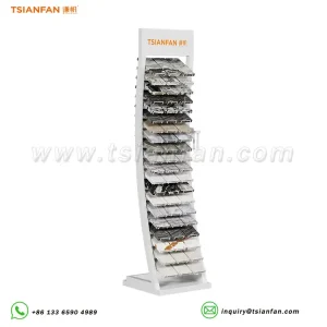 premium curved quartz display racks cheap stone stand display rack-SRL105
