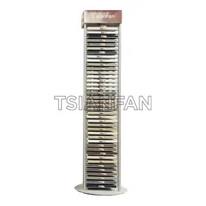 quartz stone marble sample metal floor stand stone display