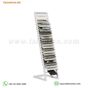 quartz stone sample iron tube display rack-srl085